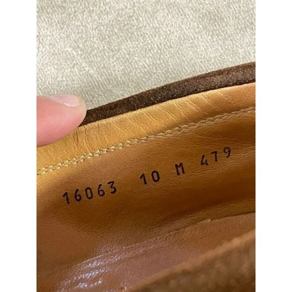 Gravati 16063 Mens Slip On Loafer Moccasins Suede‎ Brown Leather Size 10 Medium